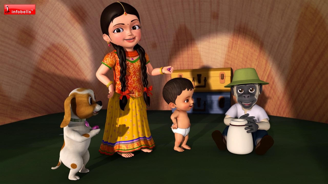 Laaloo Langur | Hindi Rhymes for Children | Infobells