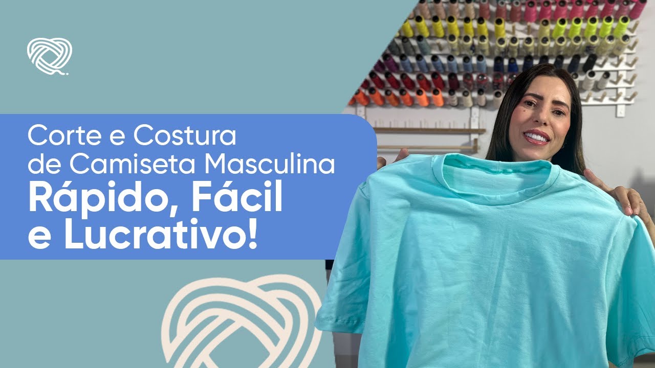 COMO FAZER CAMISETA MASCULINA? - Aula Completa