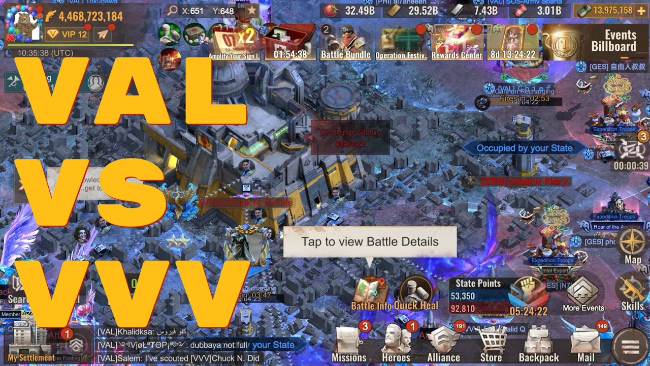 State of Survival : Battle of the Titans ! VVV vs VAL FIRST TIME S v S !