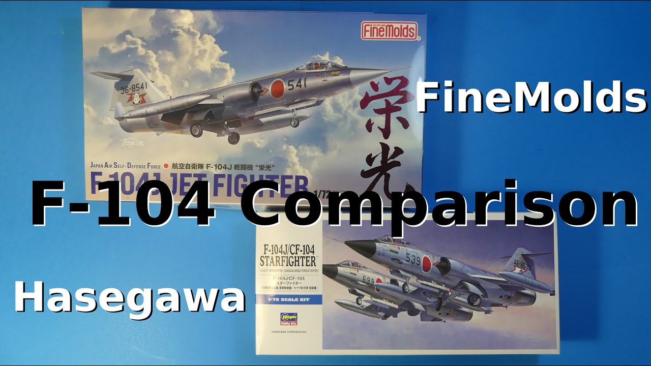 FineMolds vs. Hasegawa F-104 Starfighter 1/72 part comparison review