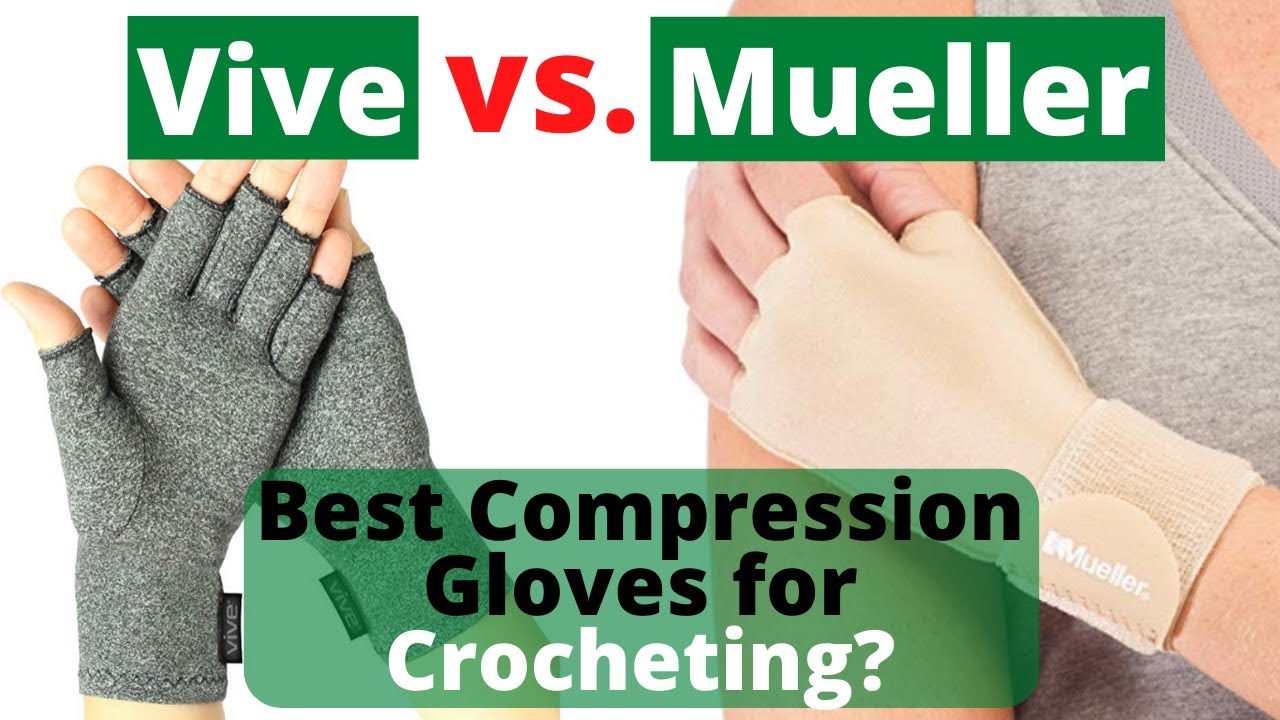 Compression Gloves for Crochet REVIEW | Mueller Compression Gloves vs. Vive Compression Gloves