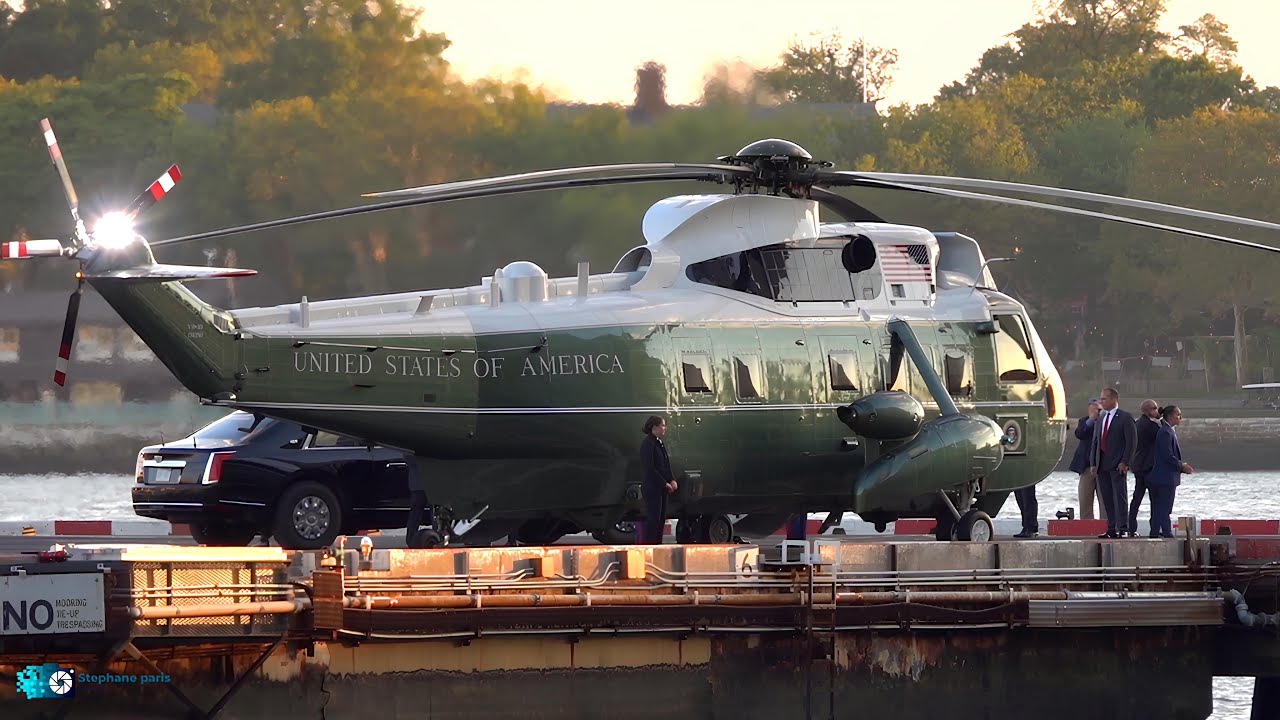 Decouvrez Comment le President Americain Quitte New York : Scenes Impressionnantes