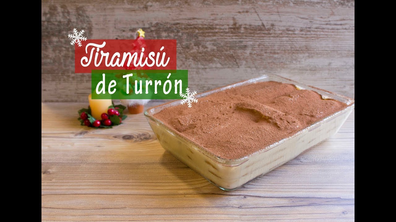 Tiramisú de turrón | Postre para Navidad fácil y sin horno