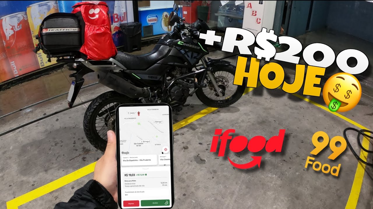 QUANTO TEMPO LEVA PRA FAZER R$200 NO IFOOD E 99FOOD? 💰⏱️
