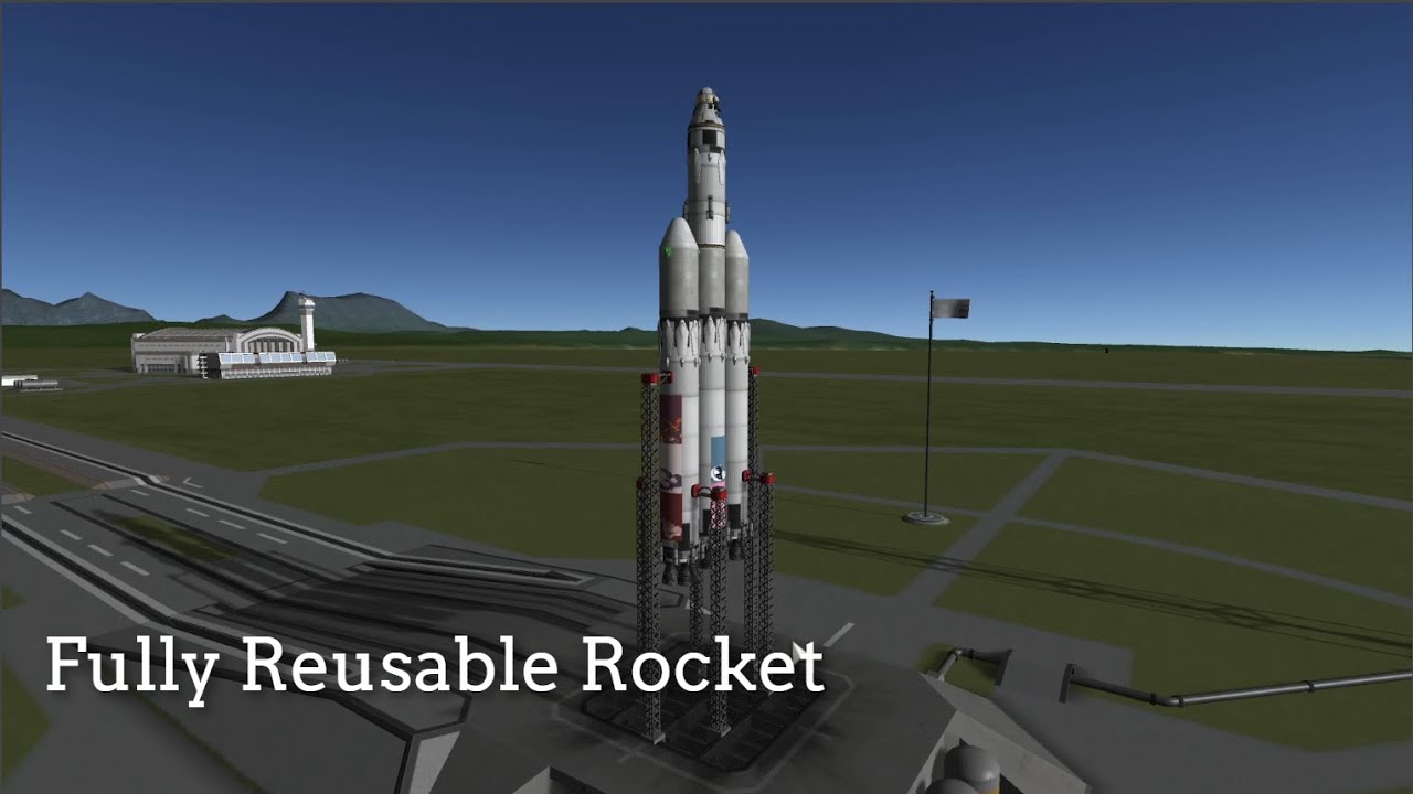 My First Fully Reusable rocket in KSP (using MechJeb)