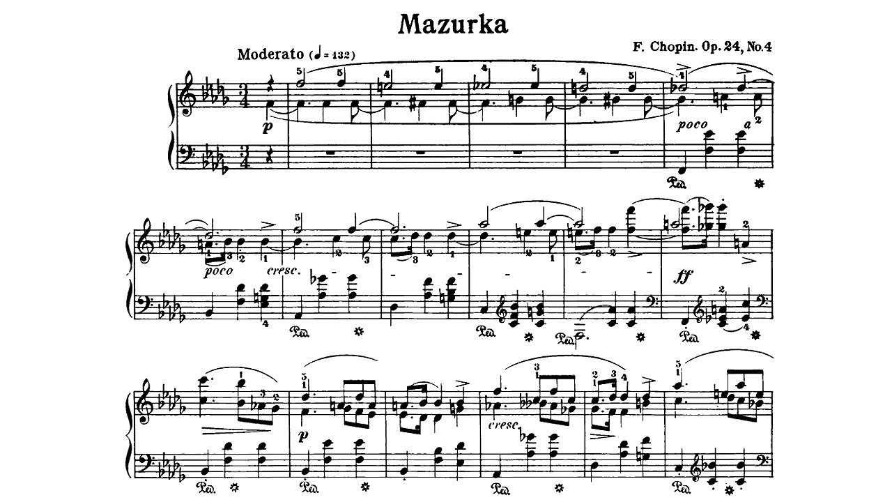 Chopin: Mazurka in B flat minor Op. 24 No. 4 - Jan Ekier, 1987