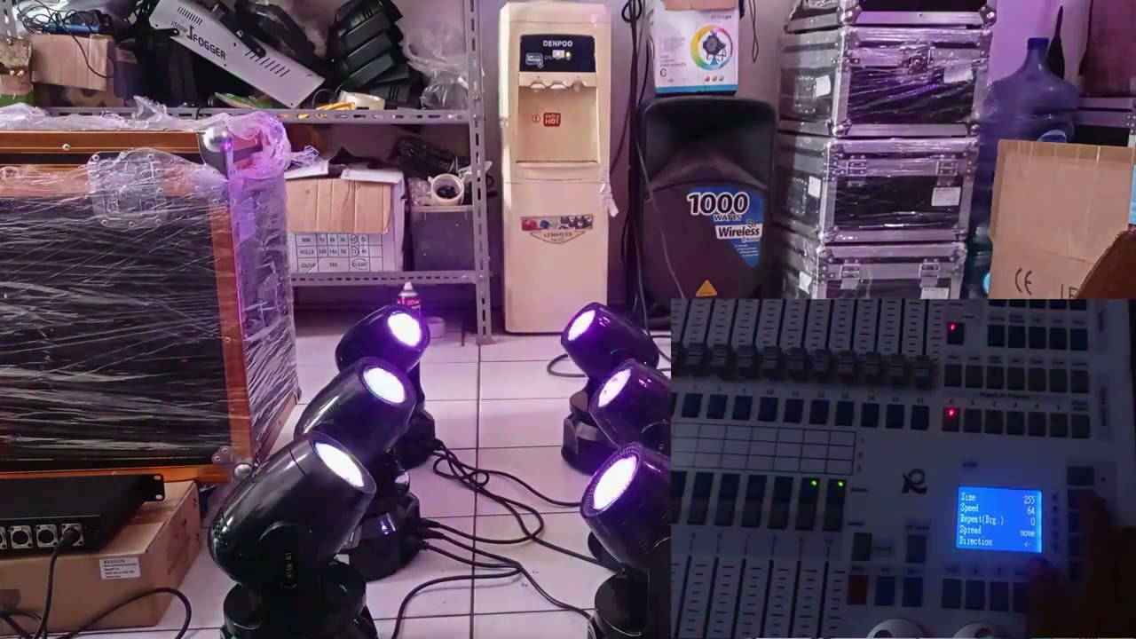 Tutorial mini pearl 1024 shape dimmer & color , moving head beam