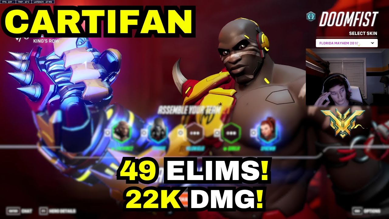 49 Elims! THE BEST DOOMFIST! CARTIFAN | KINGS ROW | World of Warcraft X Overwatch 2