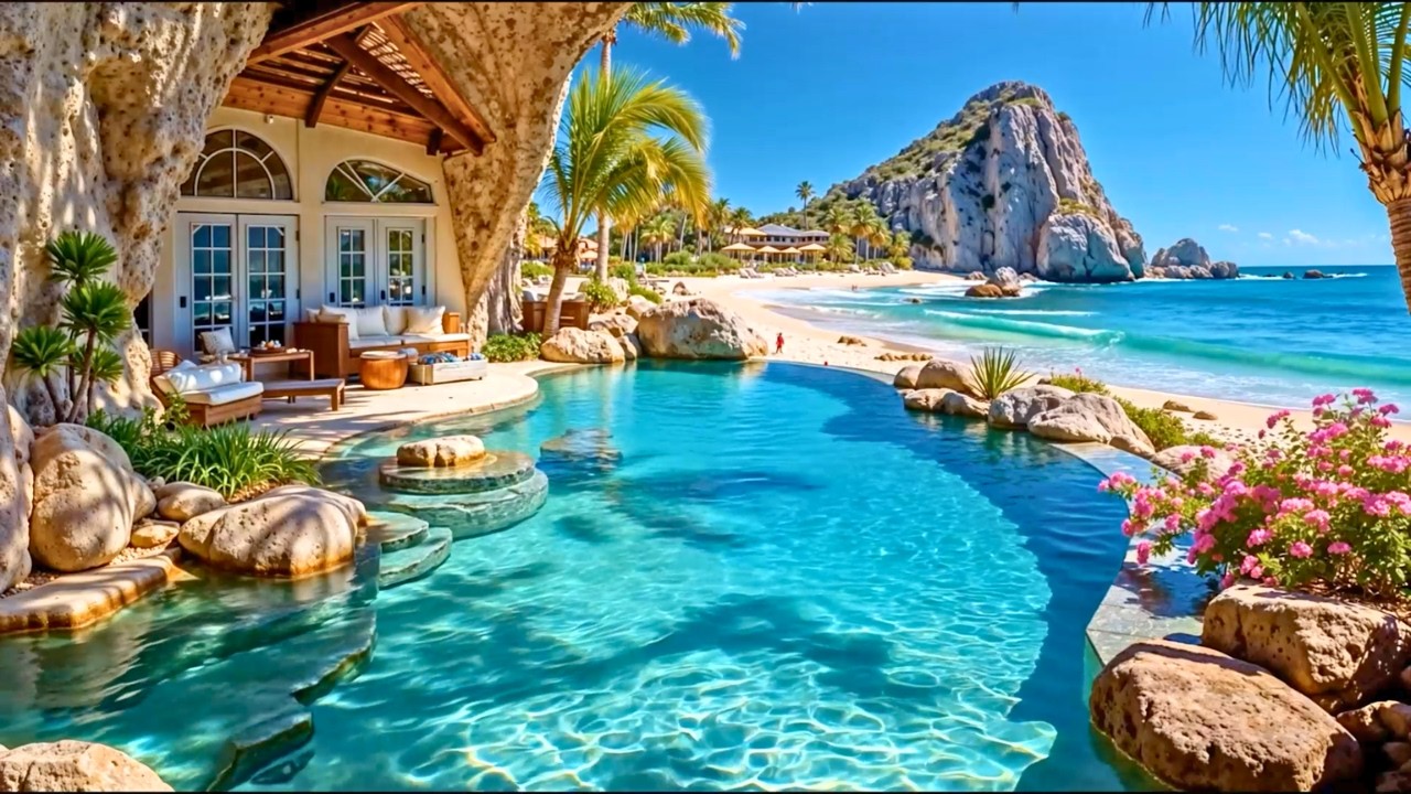 March Tropical Paradise Bossa Nova 🌴🌸 Relaxing Ocean Cafe Jazz & Spring Island Escape