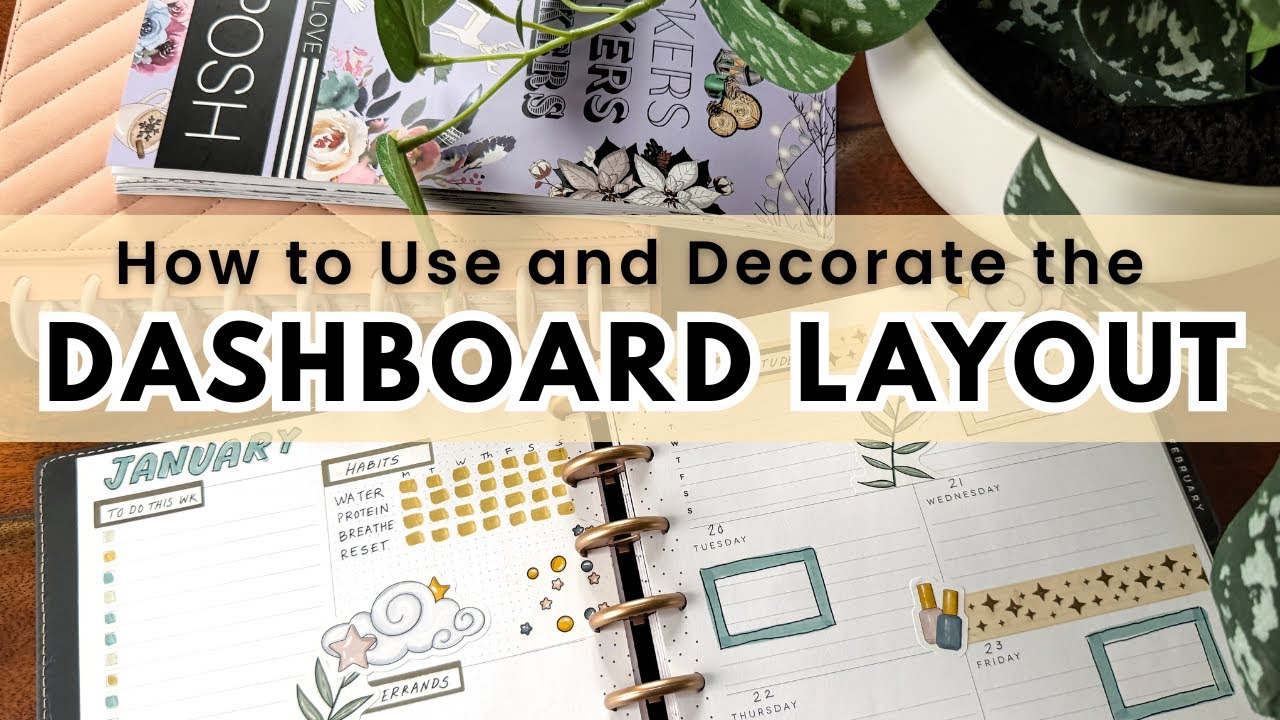 How to Use & Decorate a Dashboard Layout Planner - Tips + Plan With Me