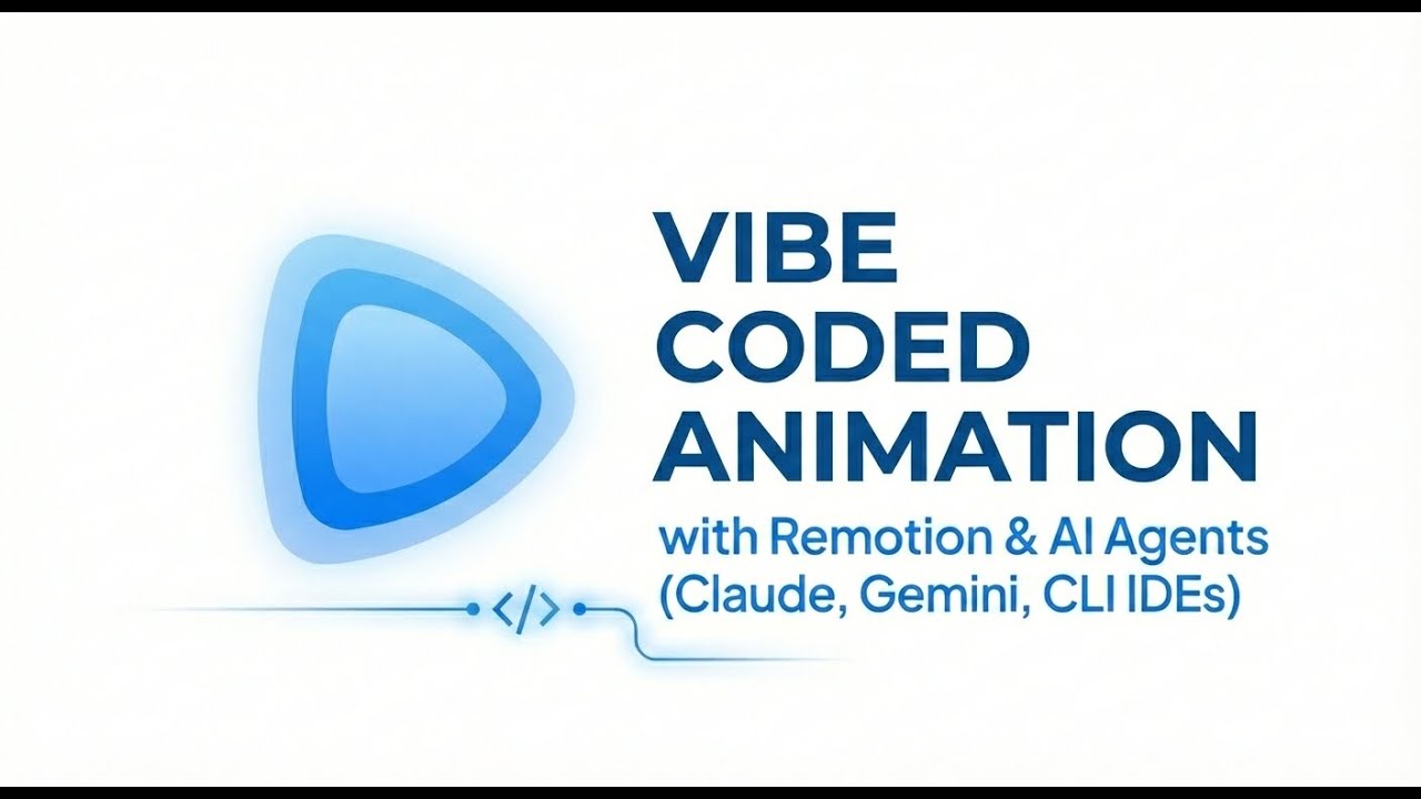 Vibe code animated videos with remotion and Claude code, Gemini CLI, Open Code