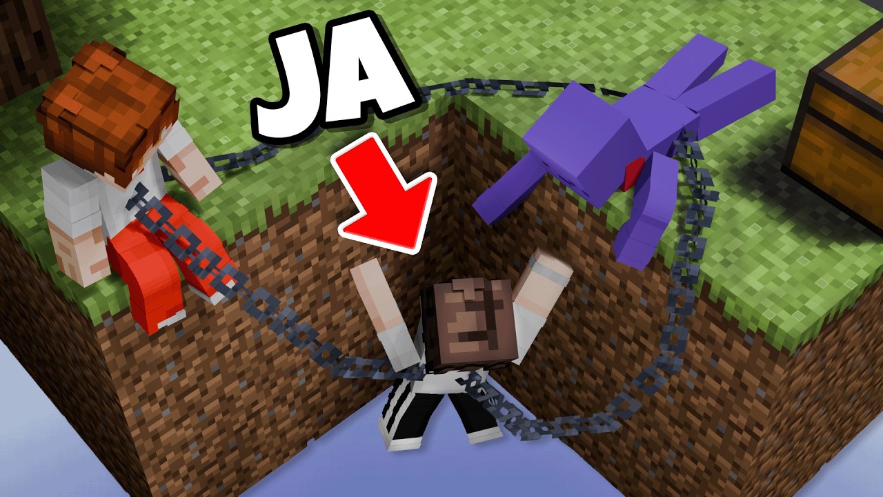 Minecraft, ale Jesteśmy POŁĄCZENI ŁAŃCUCHEM na SkyBlocku!