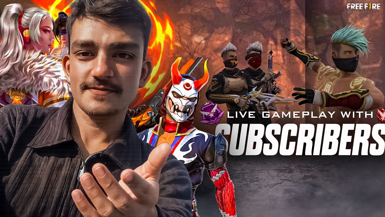 🔴[Live] GAMEPLAY with SUBSCRIBERS '😊|| FREE FIRE ❤️ !  AG EMPIRE  !  #freefire #freefirelive #fflive
