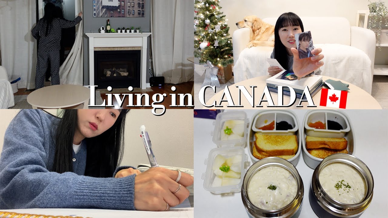 Living in CANADAㅣ🇨🇦새벽 4시에 자서 6시에 일어나 도시락 싸는 유학생 엄마의 하루! 캐나다에서 정국이 앨범 언박싱💜 / 이케아 쇼파 조립하기! / 유학생vlog