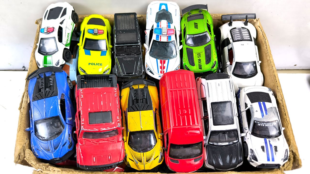 BOX FULL OF Diecast Cars - Toyota, Honda, Bugatti, Tesla, Range Rover, Lamborghini, Ford, Bmw, GMC