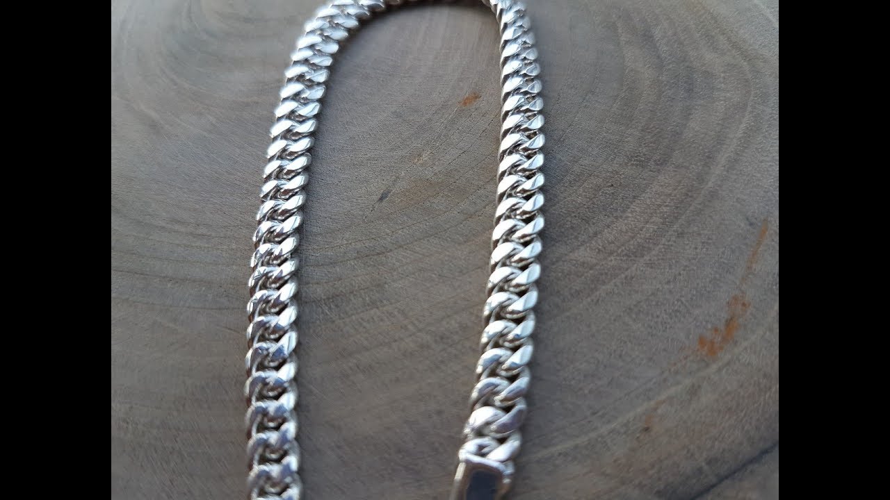 Плетение цепочки Панцирная цепь  серебряная цепь 130гр.  Making a Cuban Chain.