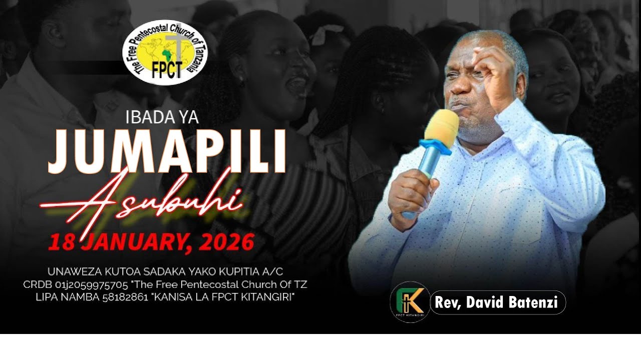🔴🆕LIVE- IBADA YA JUMAPILI | REV. DAVID BATENZI I FPCT KITANGIRI LIVE SERVICE.