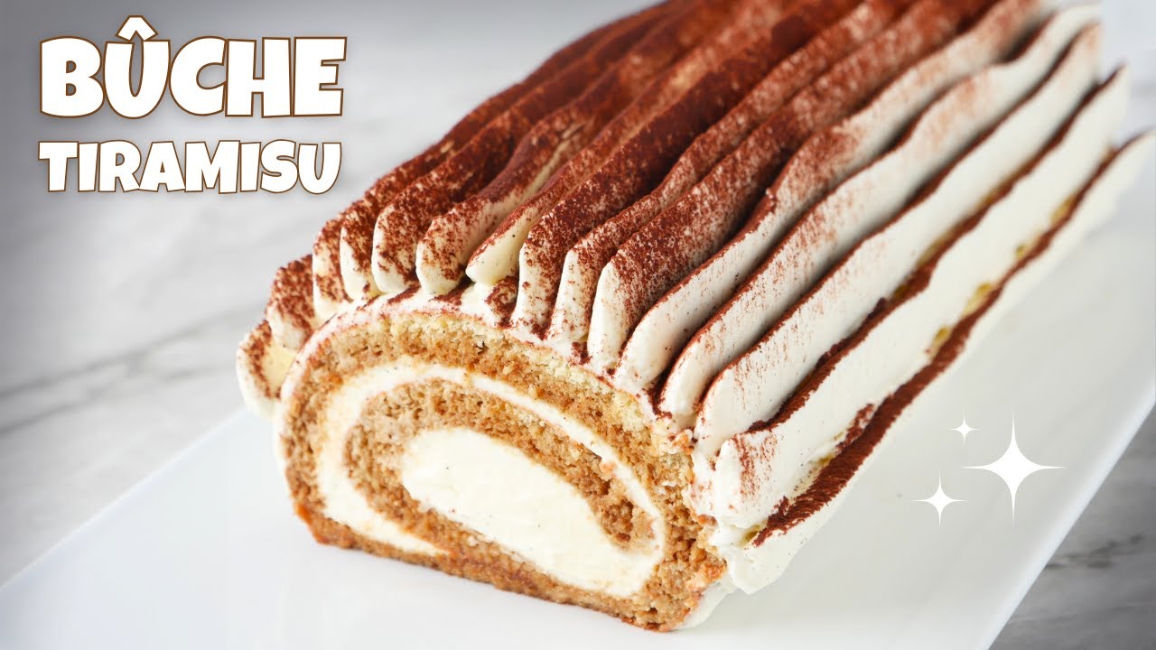 BÛCHE TIRAMISU ☕ Ultra Gourmande & Facile (La Meilleure Recette !)
