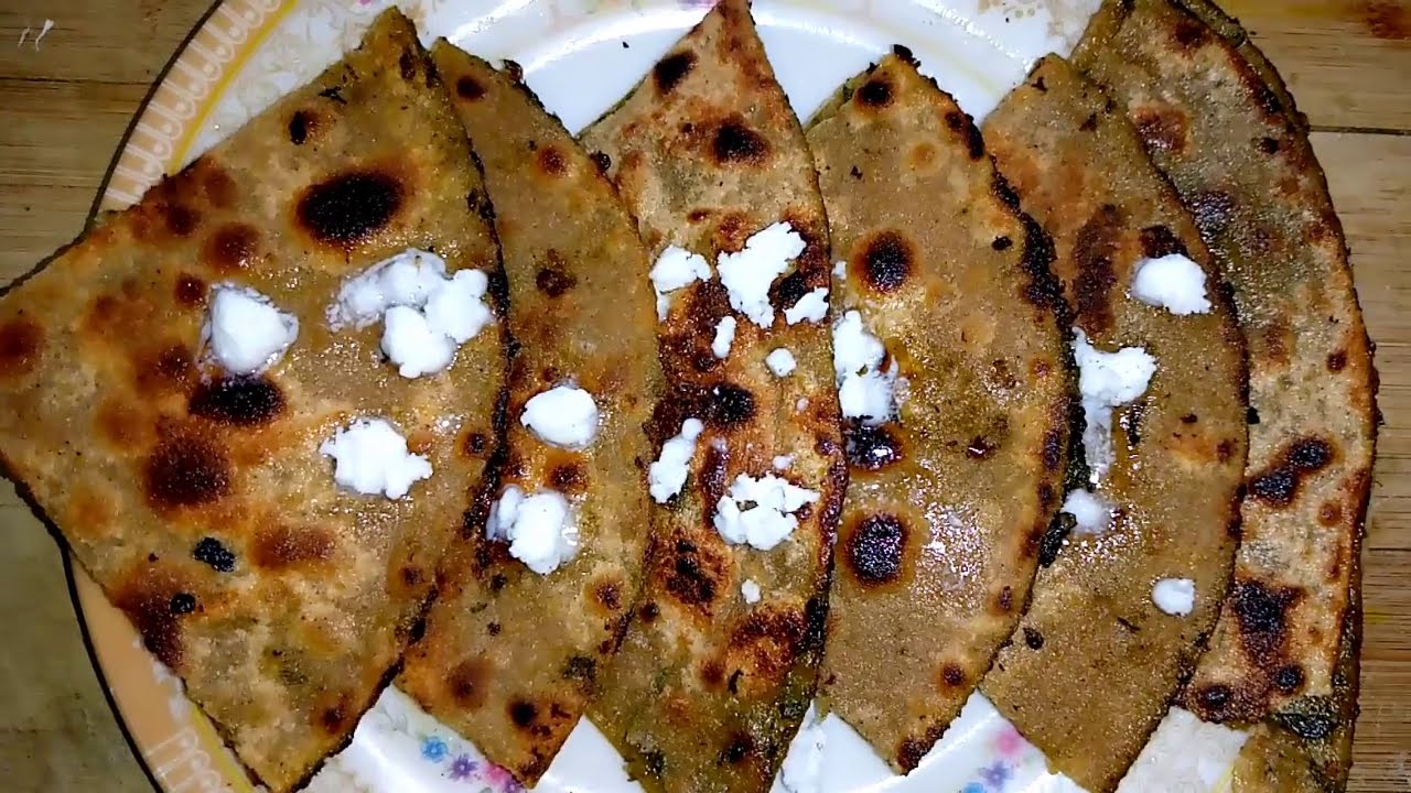 Saag ka paratha | Cooking recipes with sara | ساگ کا پراٹھہ| Paratha recipe