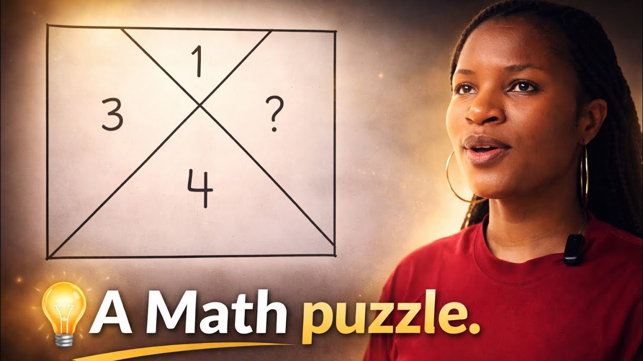 A tricky geometry math puzzle/ find the area of the unknown portion.