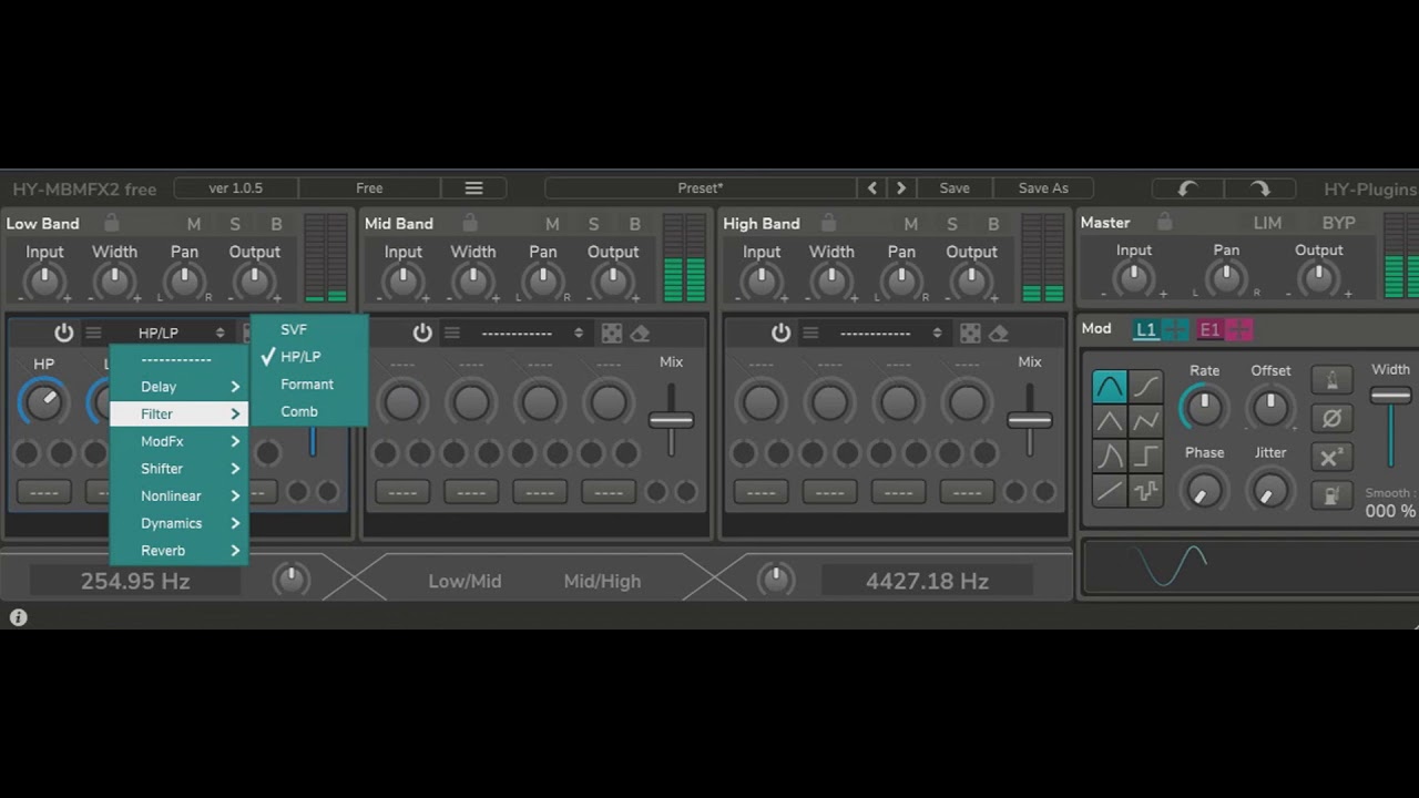 🎚 HY-MBMFX2 || Free VST Plugin || Multiband Effect Processor