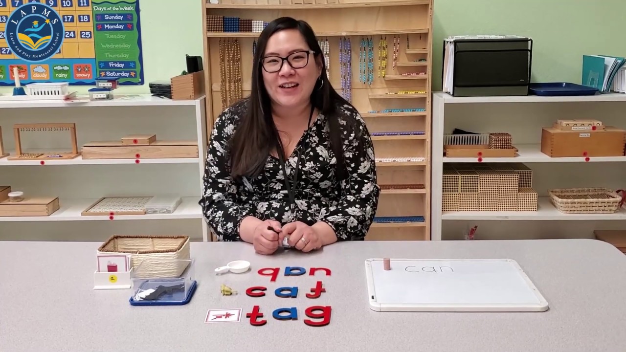 Three letter words - Language activity for children ages 4 to 6 years old - Learn & Play Montessori