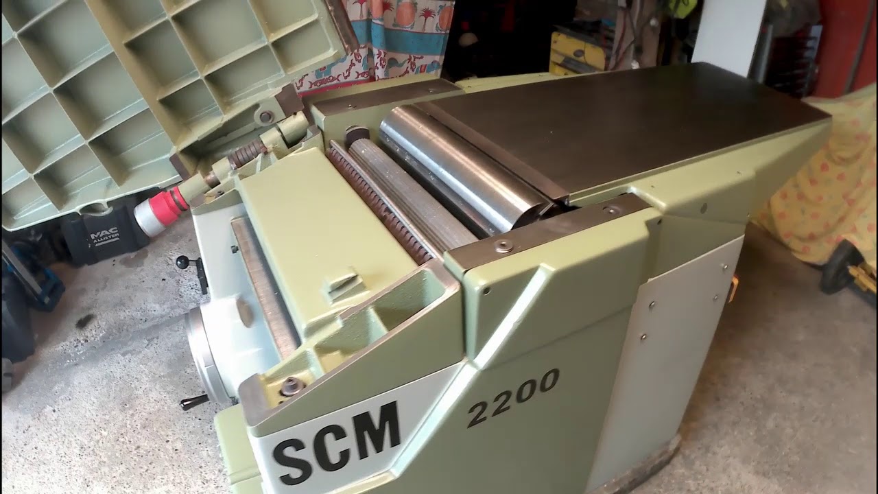 Combine SCM degauchisseuse raboteuse ( planer thicknesser finish project restoration)