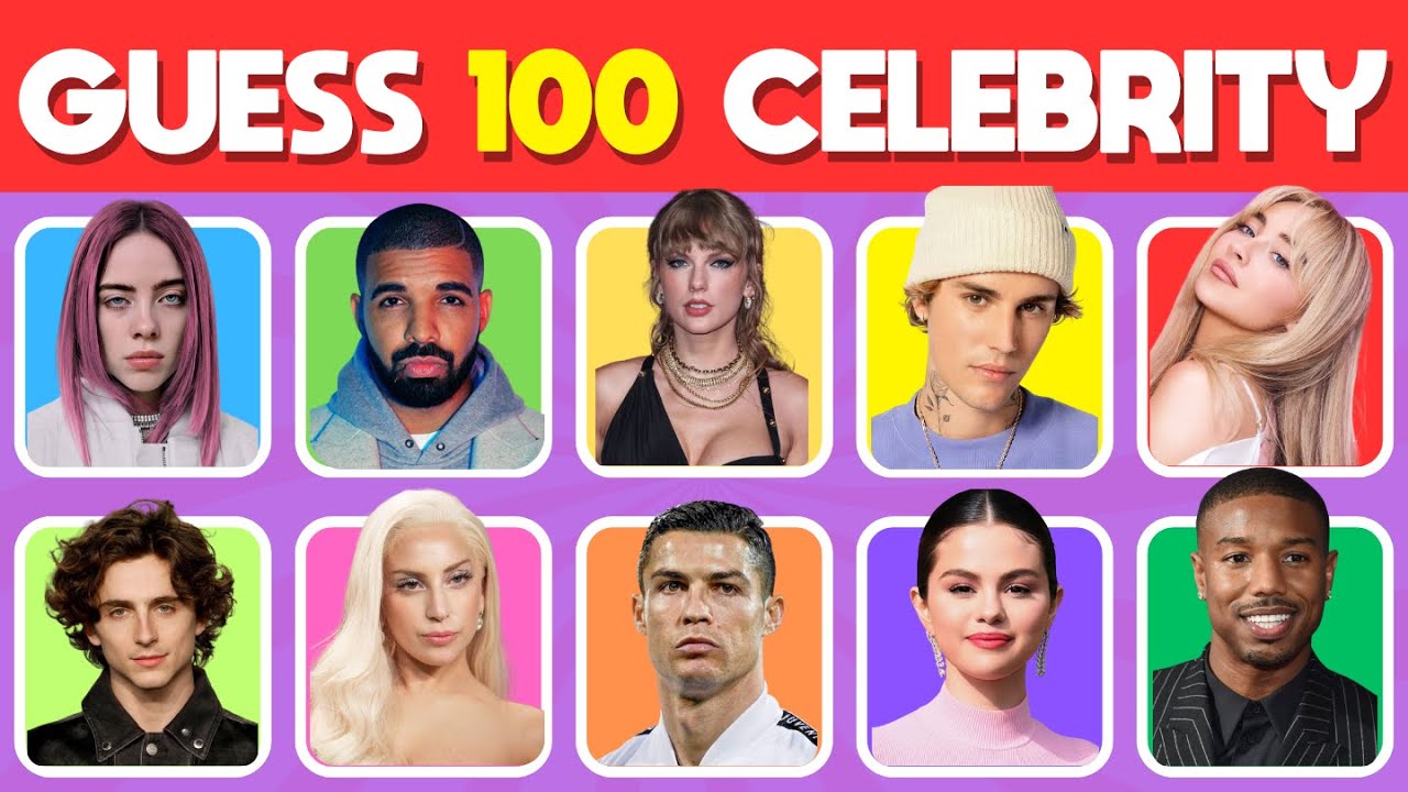 Guess the Celebrity in 3 Seconds | 100 Most Famous People