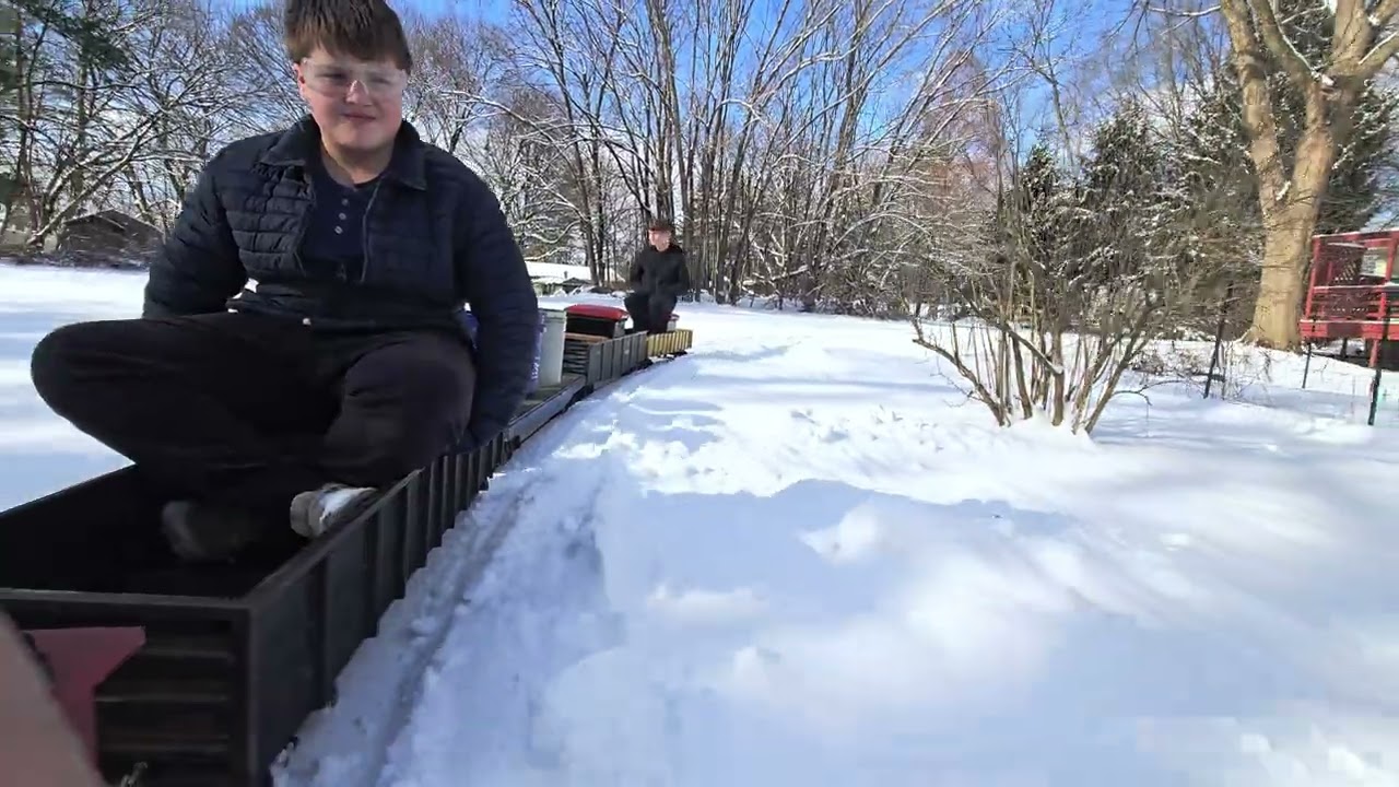 Running the Ten Wheeler in the snow