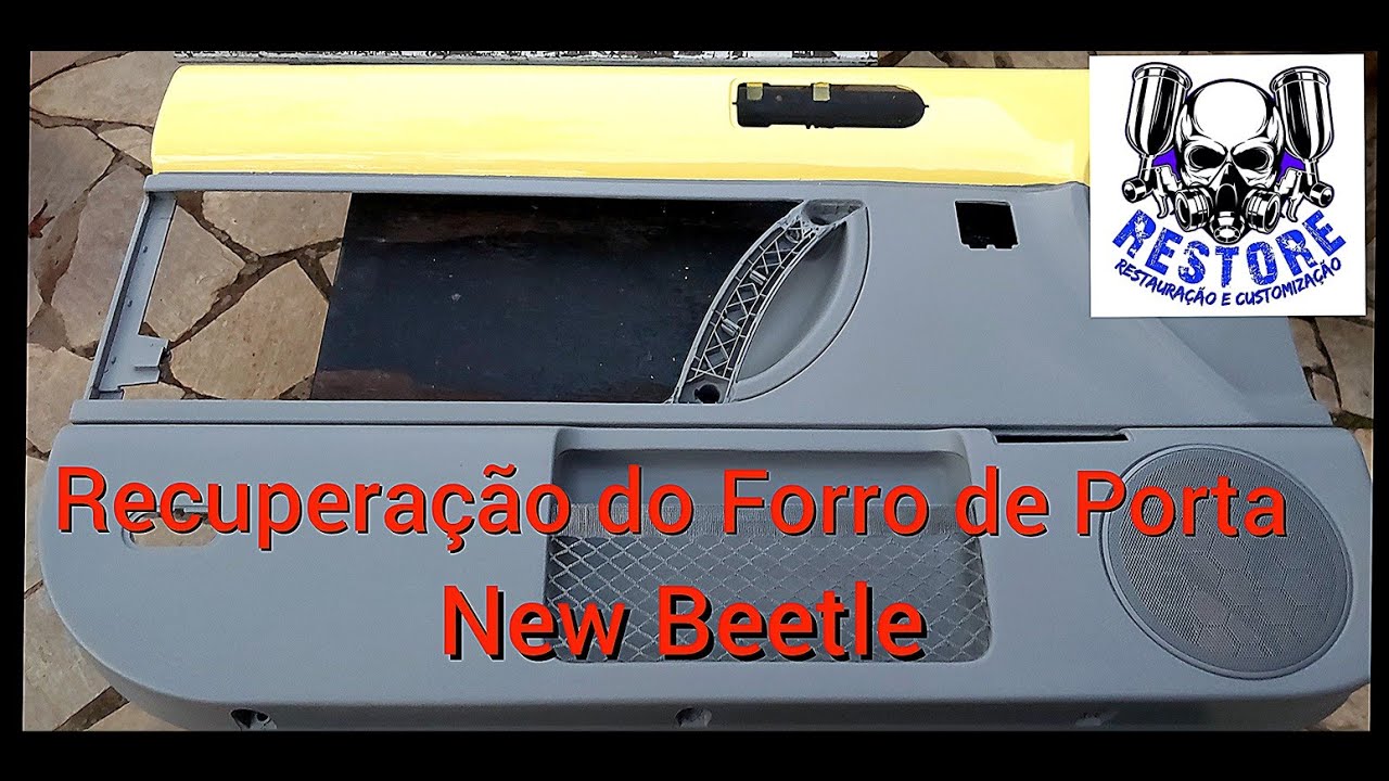 Recuperação do forro de porta e repintura da parte interna New Beetle