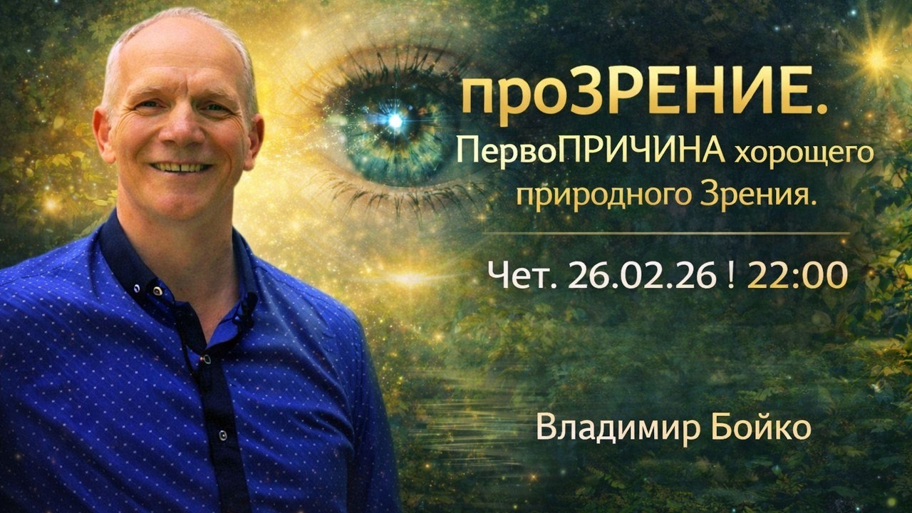 проЗРЕНИЕ. ПервоПРИЧИНА хорошего природного Зрения. Владимир Бойко 🔹Project Bravo🔹