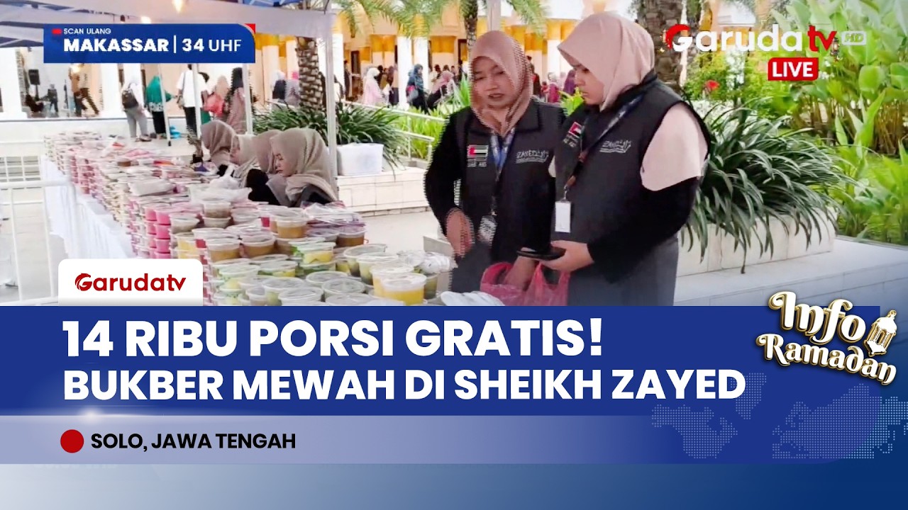 Luar Biasa! Masjid Sheikh Zayed Solo Bagikan 14 Ribu Porsi Buka Puasa Gratis Setiap Hari