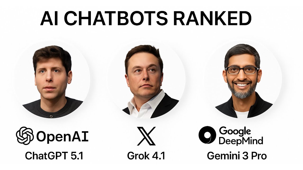 Top 3 AI Chatbots Compared CHATGPT, GROK, and GEMINI RANKED