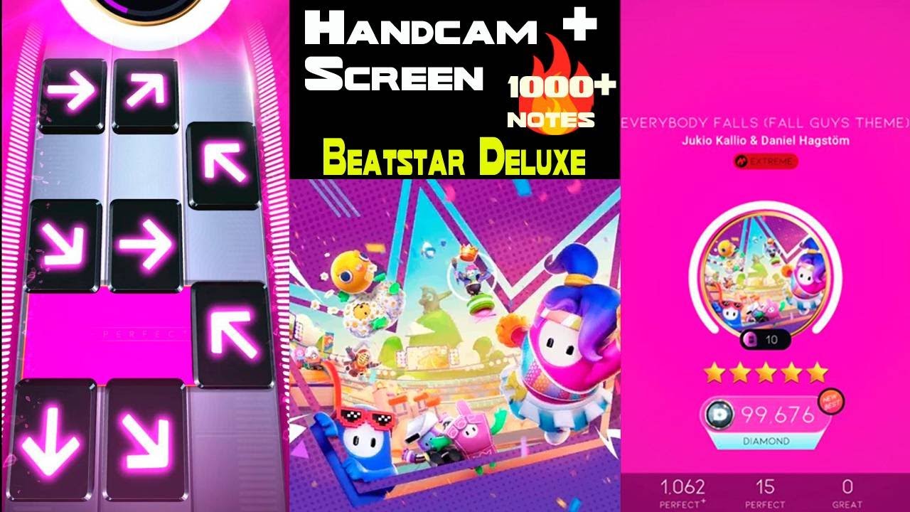 [Beatstar Deluxe] Everybody Falls (Fall Guys Theme) (EXTREME+) | Handcam + Screen