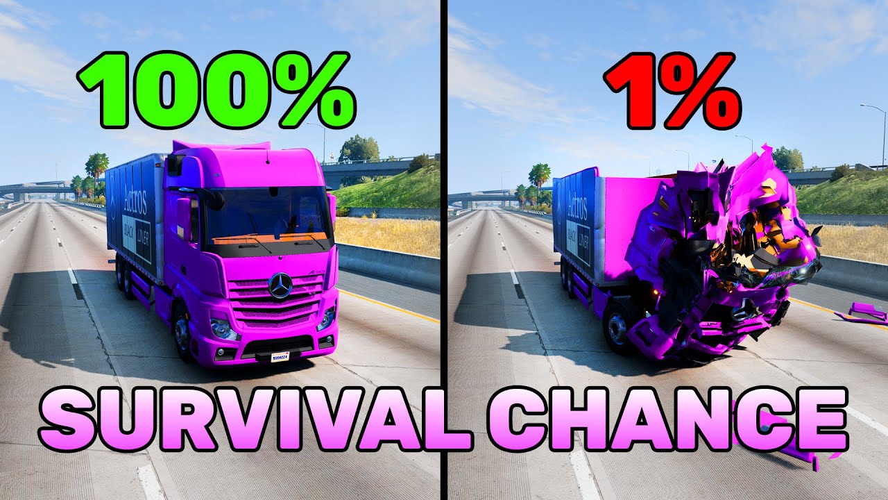 BeamNG.drive Realistic Crashes #47 | Epic Survival Chance Test