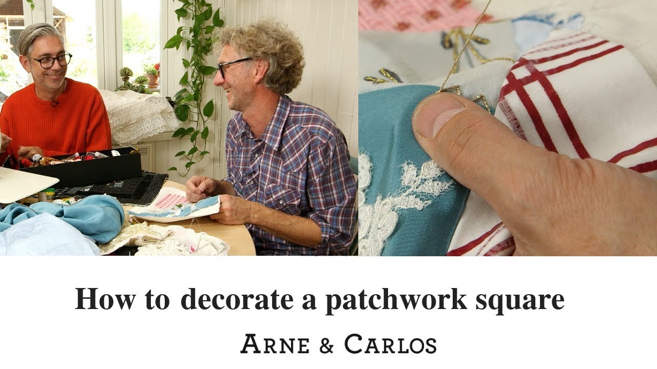 How to decorate our patchwork squares with embroidery stitches by ARNE & CARLOS