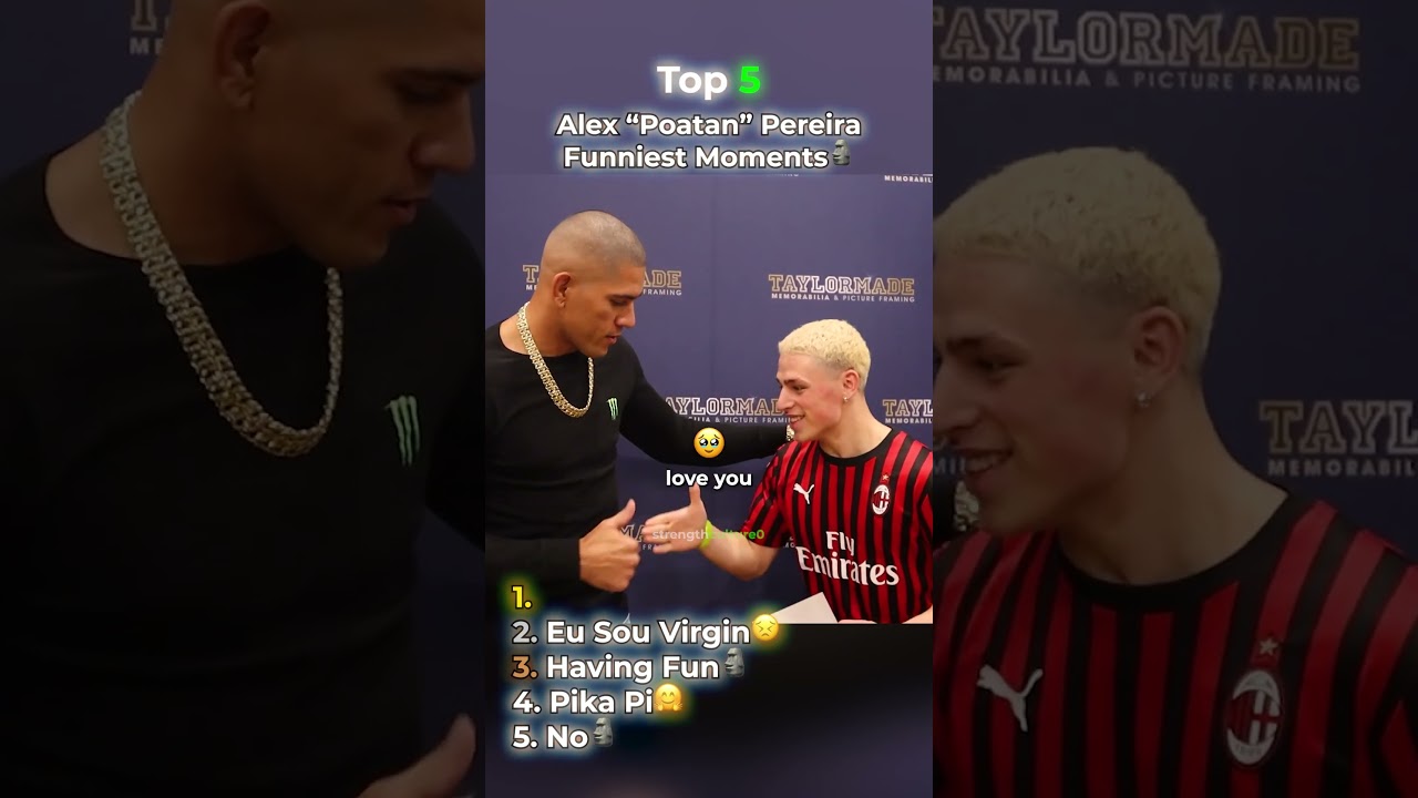 Alex 'Poatan' Pereira 🗿 Top 5 Funny Moments 😭 #ufc #ufcvideo #alexpereira #poatan