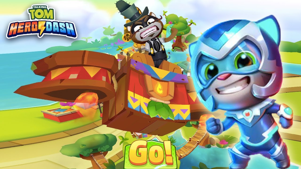 TALKING TOM HERO DASH NEW UPDATE JUNGLE WORLD - ICE BOLT TOM DEFEATED RACCOON BOSS