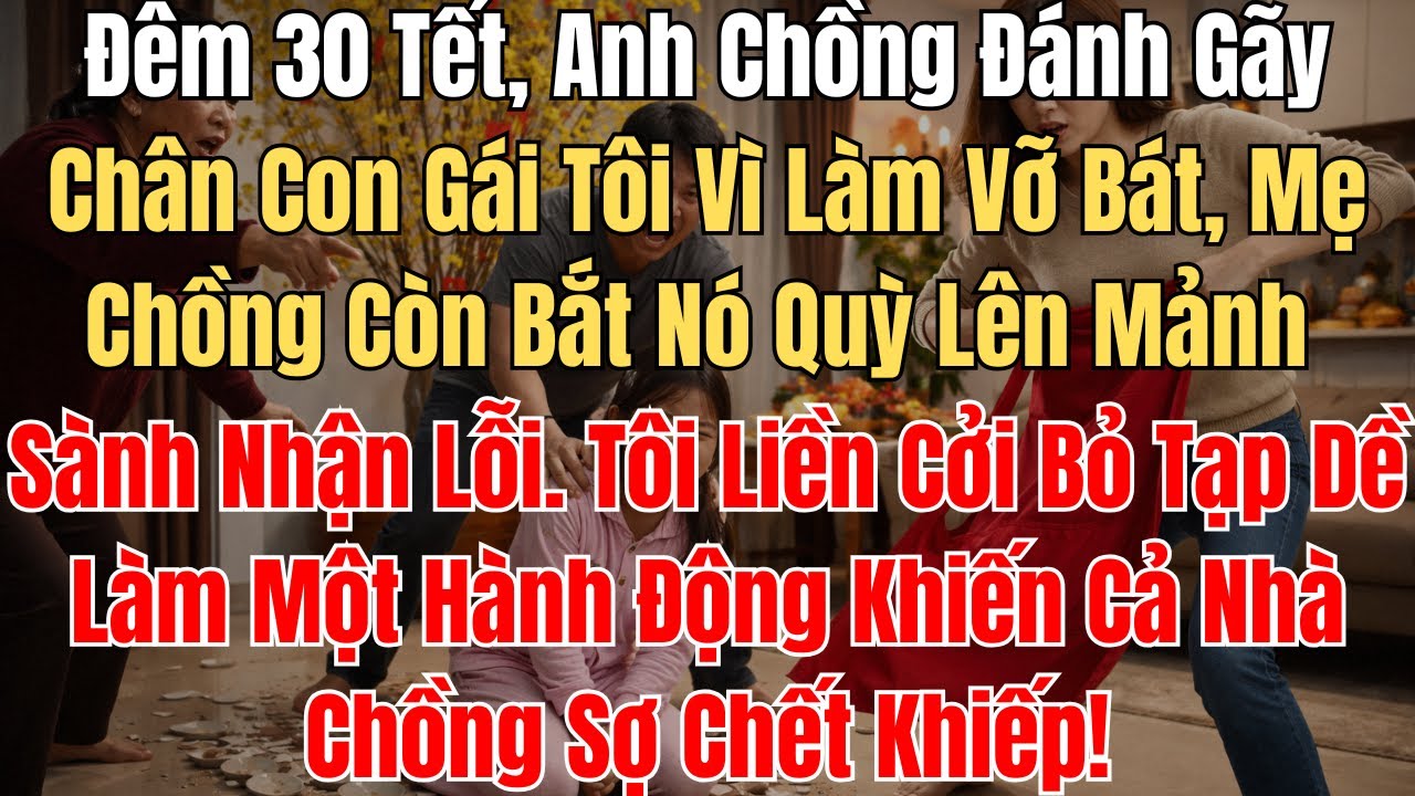 Đêm 30 Tết, Anh Chồng Đánh Gãy Chân Con Gái Tôi Vì Làm Vỡ Bát, Mẹ Chồng Còn Bắt Nó Quỳ Lên Mảnh...