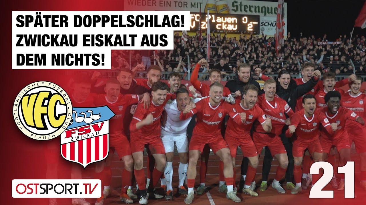 Später Doppelschlag! Zwickau eiskalt aus dem Nichts: Plauen - Zwickau | Regionalliga Nordost