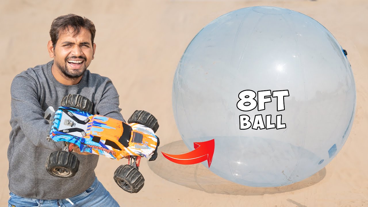 Car Vs Zorbing Ball...100Km/h 😈