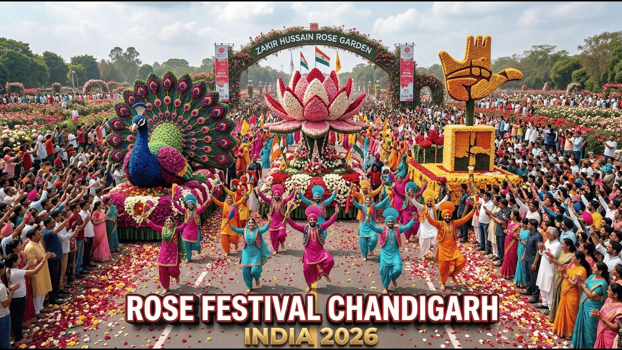 Rose Festival Parade Chandigarh India 2026 | Asia’s Most Stunning
