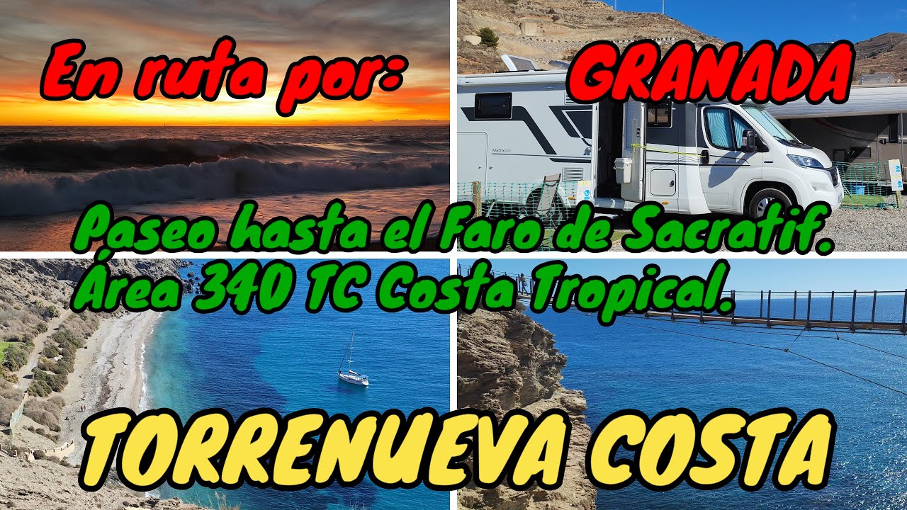 TORRENUEVA COSTA. En Autocaravana por Granada. Cruzamos la Pasarela Colgante de Jolúcar sobre el mar