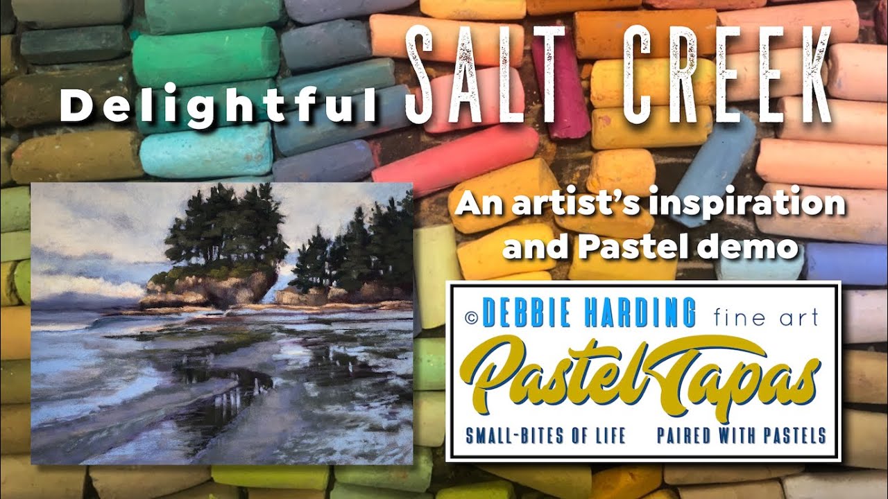 Pastel Painting Demo/Watch How to Paint Reflections/Gorgeous Olympic, WA Coast and Photo Inspiration