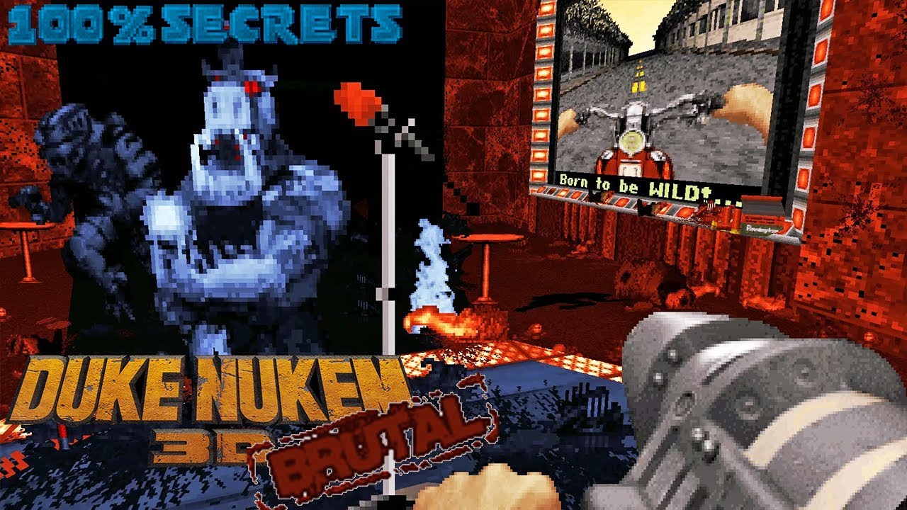 Brutal DUKE NUKEM 3D - Episode 3 SHRAPNEL CITY [100% SECRETS]