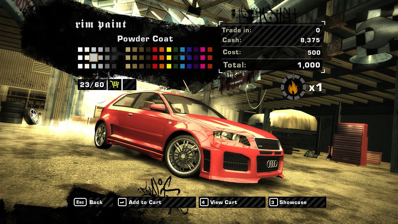 NFS: Most Wanted 2005 HD Modded Playthrough - Part 8 - Customizing Audi A3