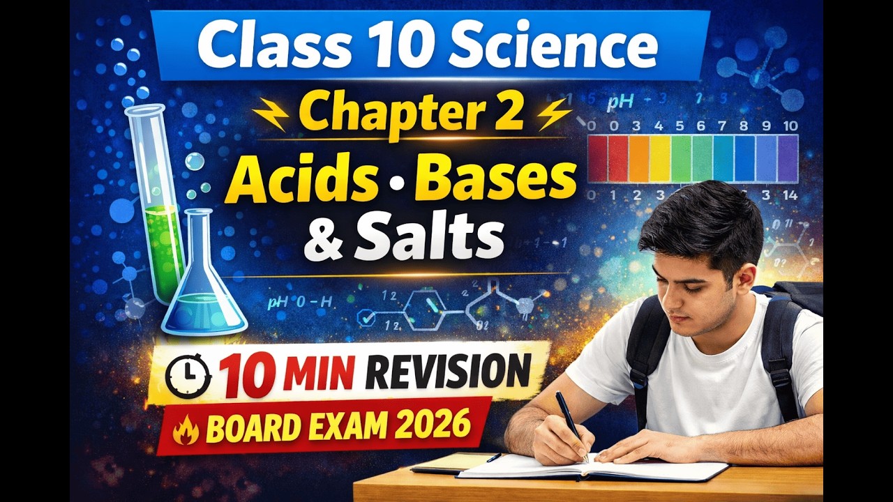 Class 10 Science Chapter 2 Acids Bases & Salts | One Shot Revision 🔥