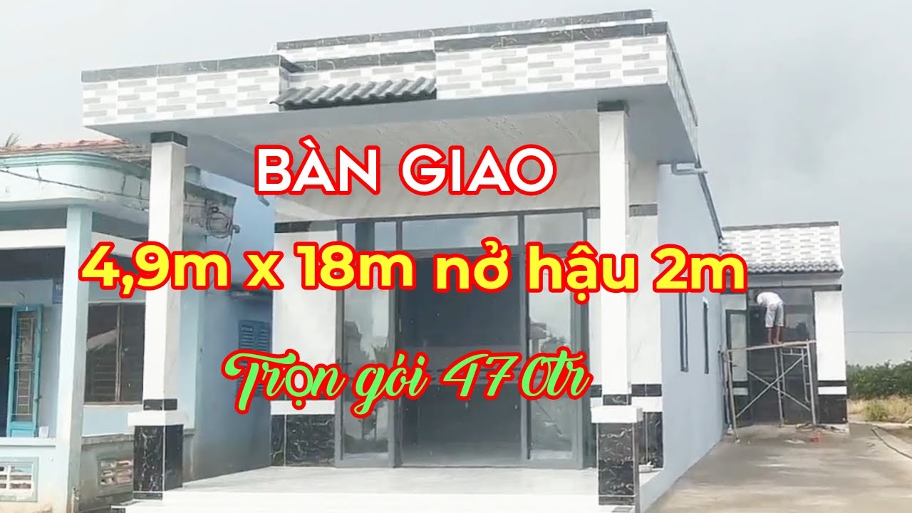 Chính thức bàn giao căn nhà cấp 4 diện tích 4,9m x 18m nở hậu 2m.  Trọn gói 470 triệu