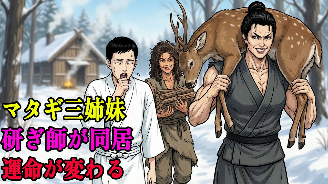 屈強なマタギ三姉妹と同居したひ弱な研ぎ師。三日で山小屋の空気が一変した｜野談｜伝説｜昔話｜説話｜民話