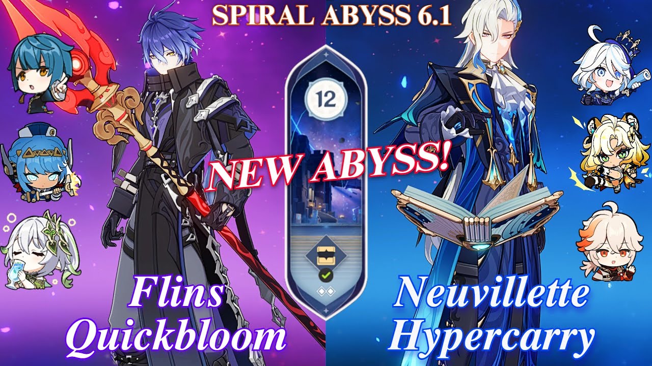 NEW SPIRAL ABYSS 6.1! | C1 Neuvillette Hypercarry & C0 Flins Quickbloom | Floor 12 | Genshin Impact